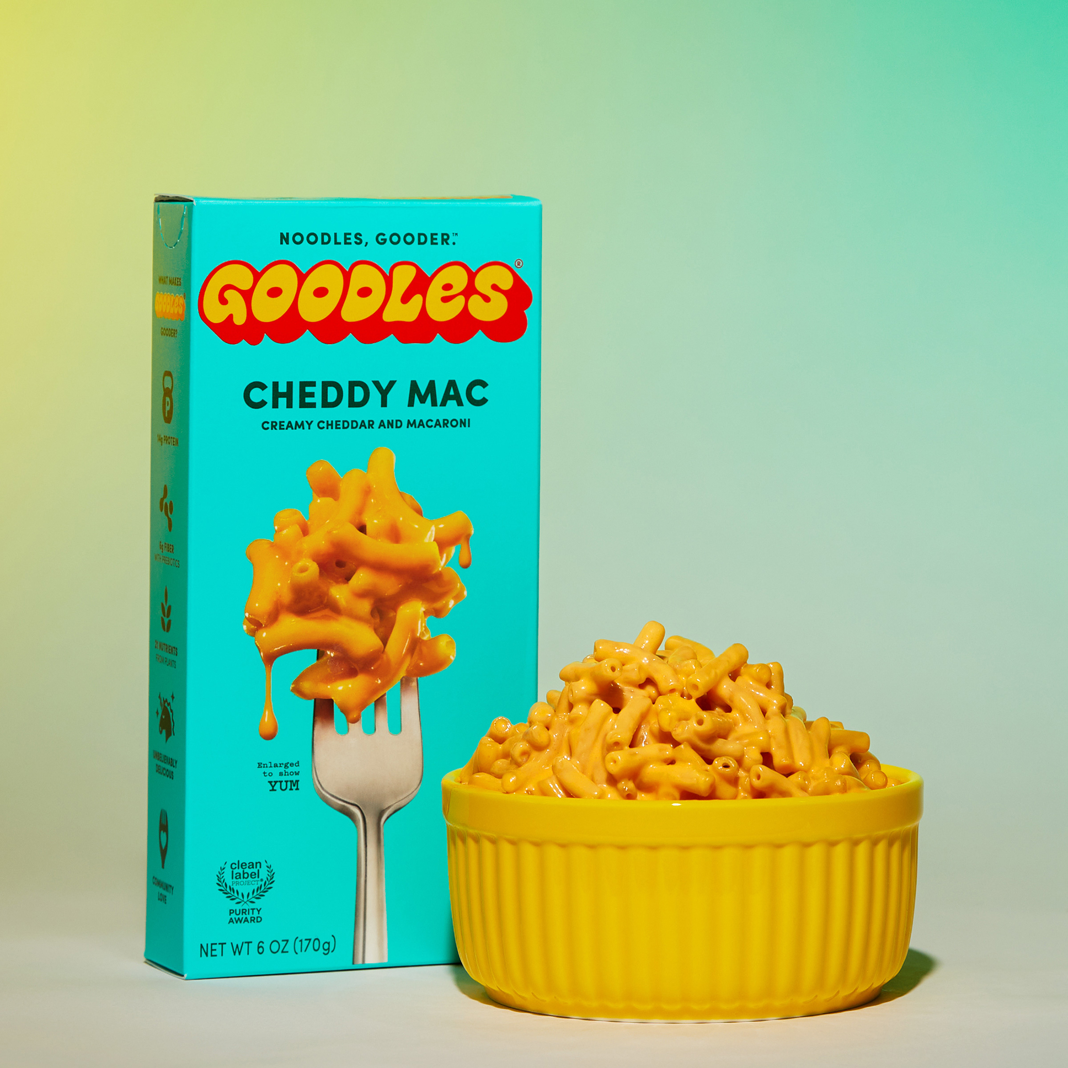 Goodles Mac & Cheese Cheddy Mac Noodles, Cheddar, Ziti, Shelf-Stable, 6 oz thumbnail 3