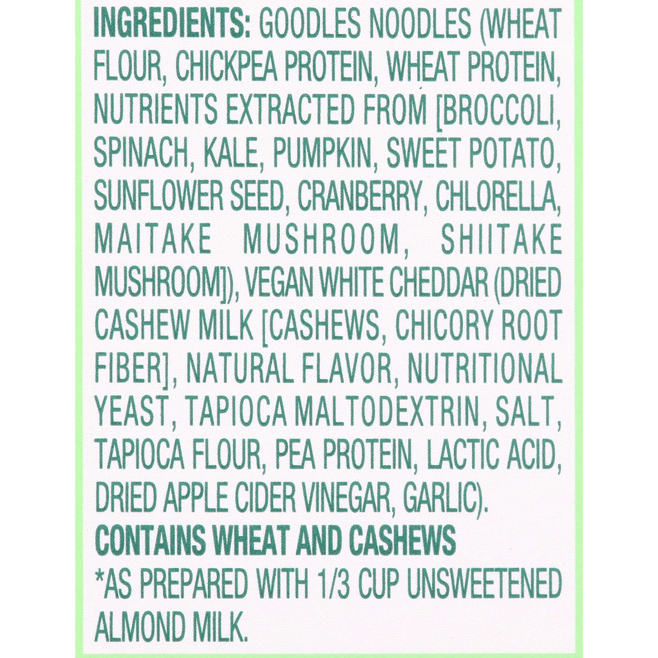 Goodles Mac & Cheese Vegan Is Believin, White Cheddar, Spirals, Shelf Stable, 5.25 oz thumbnail 4