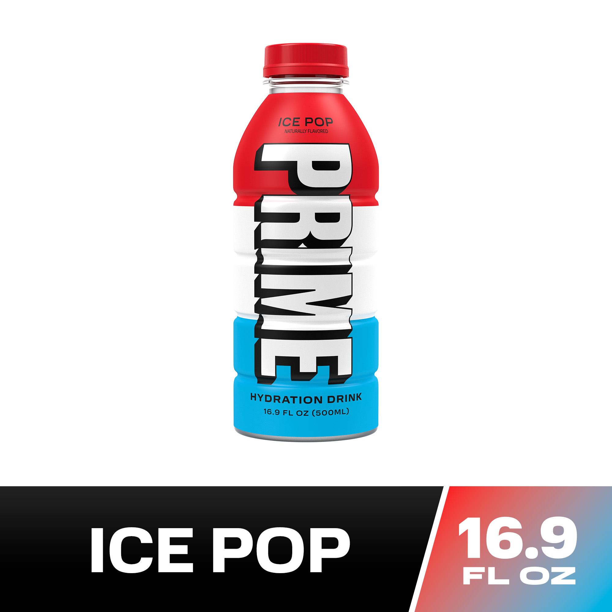 Prime Hydration Sports Drink, Ice Pop, 16.9 fl oz, Bottle