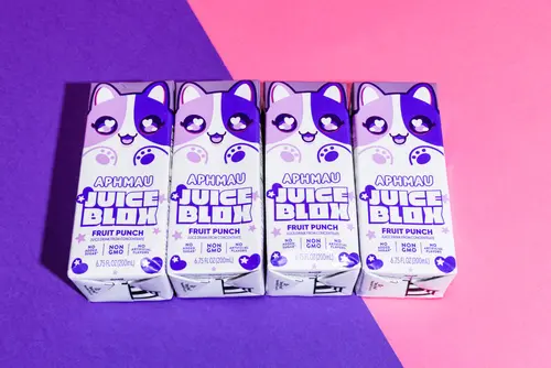 JuiceBlox Aphmau Fruit Punch Juice, 6.75 fl oz, 8 Count Boxes, Light thumbnail 3