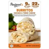 Realgood Foods Co. 3 Cheese Burritos, 3 Count, 15 oz (Refrigerated)