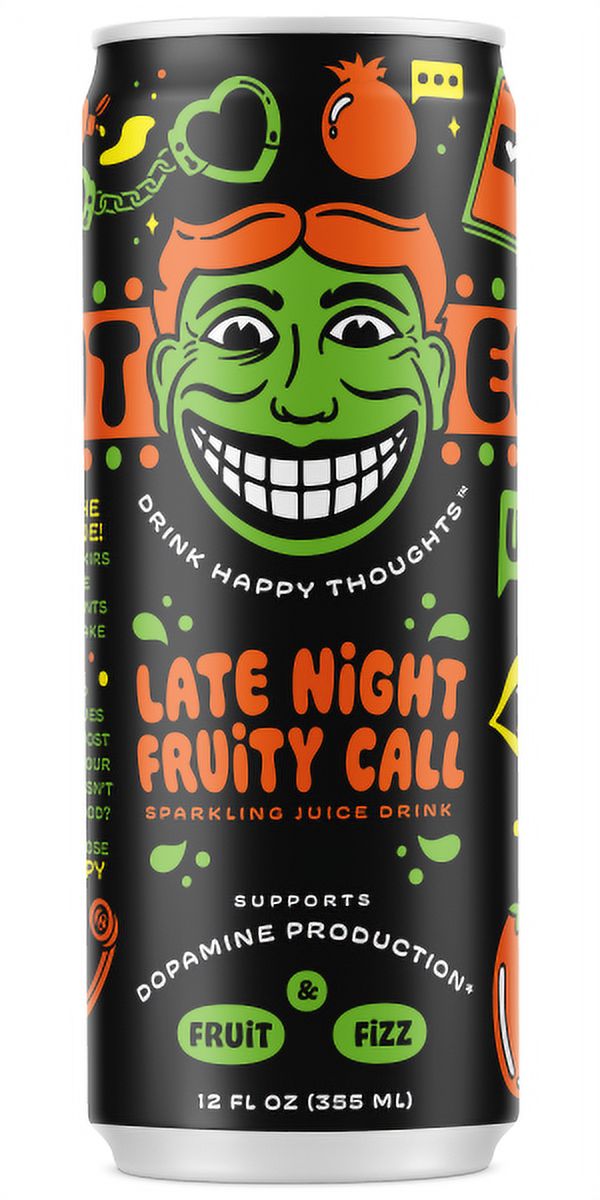 Illicit Elixirs Late Night Fruity Call - Sparkling Juice Drink - Supports Dopamine Production - 12 Pack - 12 Oz Cans thumbnail 3