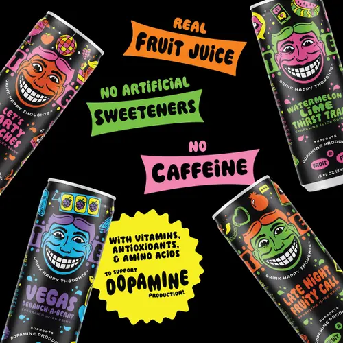 Illicit Elixirs Late Night Fruity Call - Sparkling Juice Drink - Supports Dopamine Production - 12 Pack - 12 Oz Cans thumbnail 4