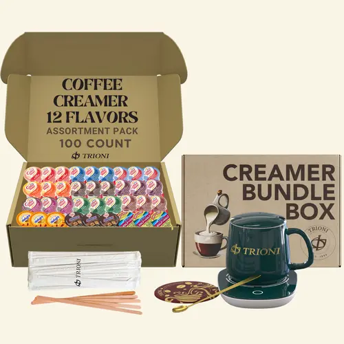 Coffee Mate Coffee Creamer Singles, Coasters & Stirrers - 100 total count - 12 Assorted Flavored Pods thumbnail 2