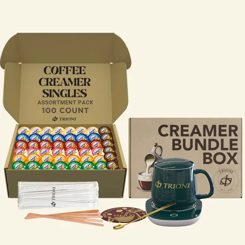 International Delight Coffee Creamer Singles, Hersheys Chocolate, Irish, and 5 more Flavors with Coasters & Stirrers - 100 t thumbnail 2