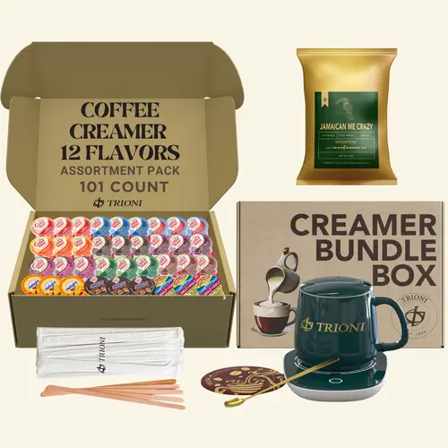 Coffee Mate Coffee Creamer Singles, Jamaican Me Crazy Coffee Packets, Coasters & Stirrers - 101 total count thumbnail 4