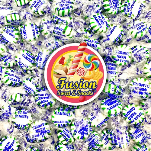 Sugar Free Spearmint Starlight Hard Candy - 1 Pound Bulk Bag (About 85 Pieces) - Keto Friendly Sugar Free Mints Individually Wra thumbnail 3