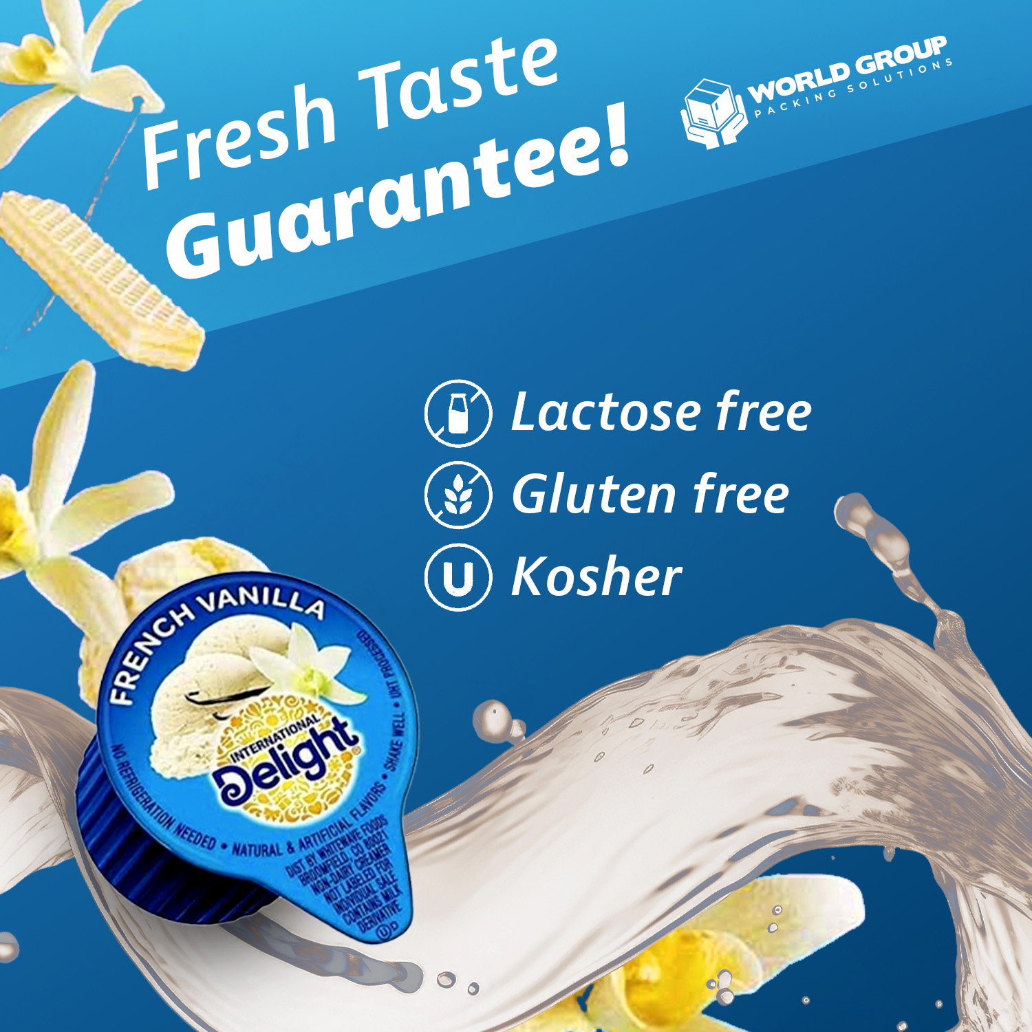 International Delight Coffee Creamers Delight Liquid Non-Dairy Creamer Singles Variety Pack, Caramel Macchiato, French Vanilla,  thumbnail 4