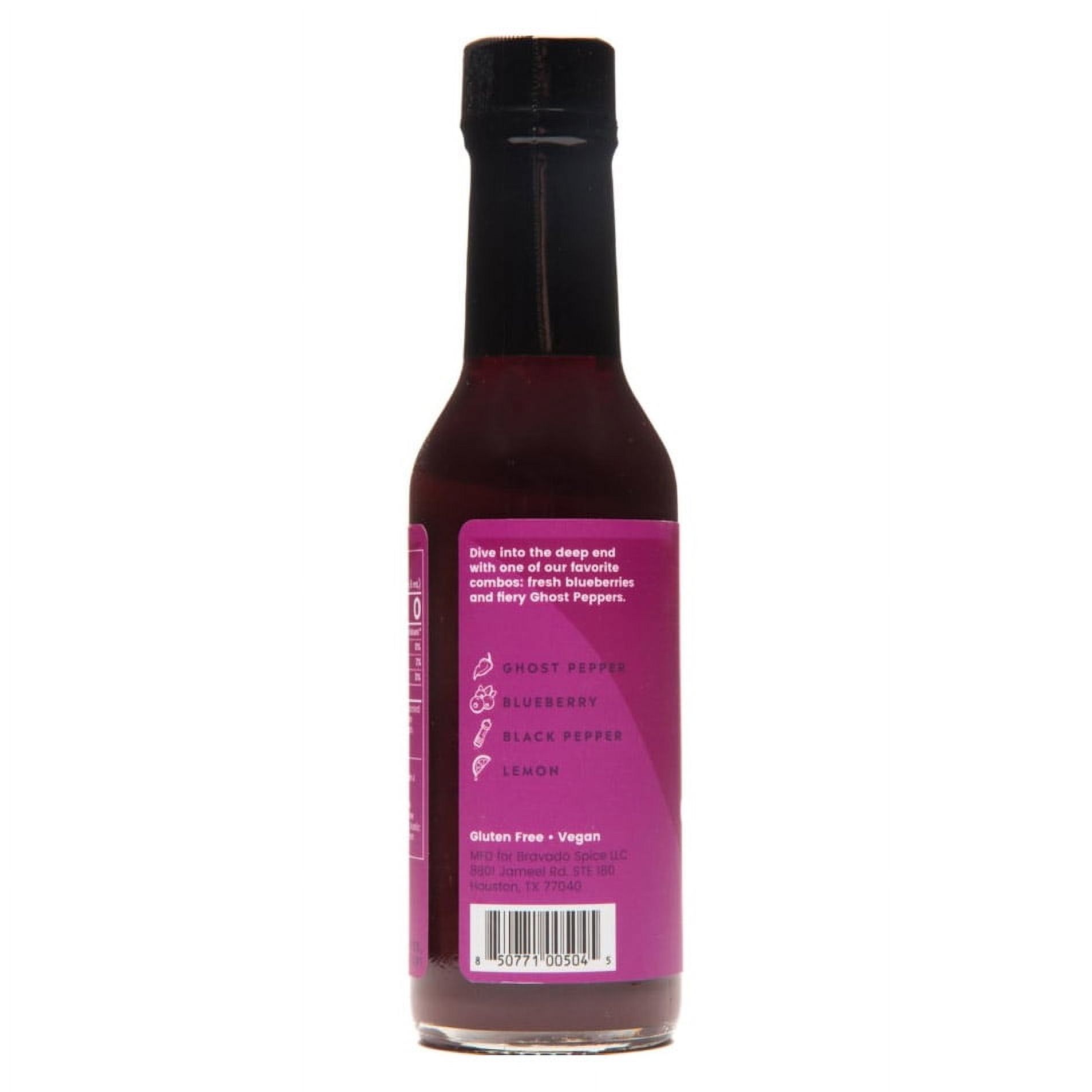 Bravado Spice Co. Ghost Pepper & Blueberry Hot Sauce 5 oz Bottle Gluten Free Vegan Spicy thumbnail 3