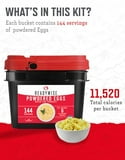 ReadyWise Long Term Meal - Powdered Eggs Bucket, 144 Servings, Emergency Food for Hiking & Camping, 25 Year Shelf Life thumbnail 4