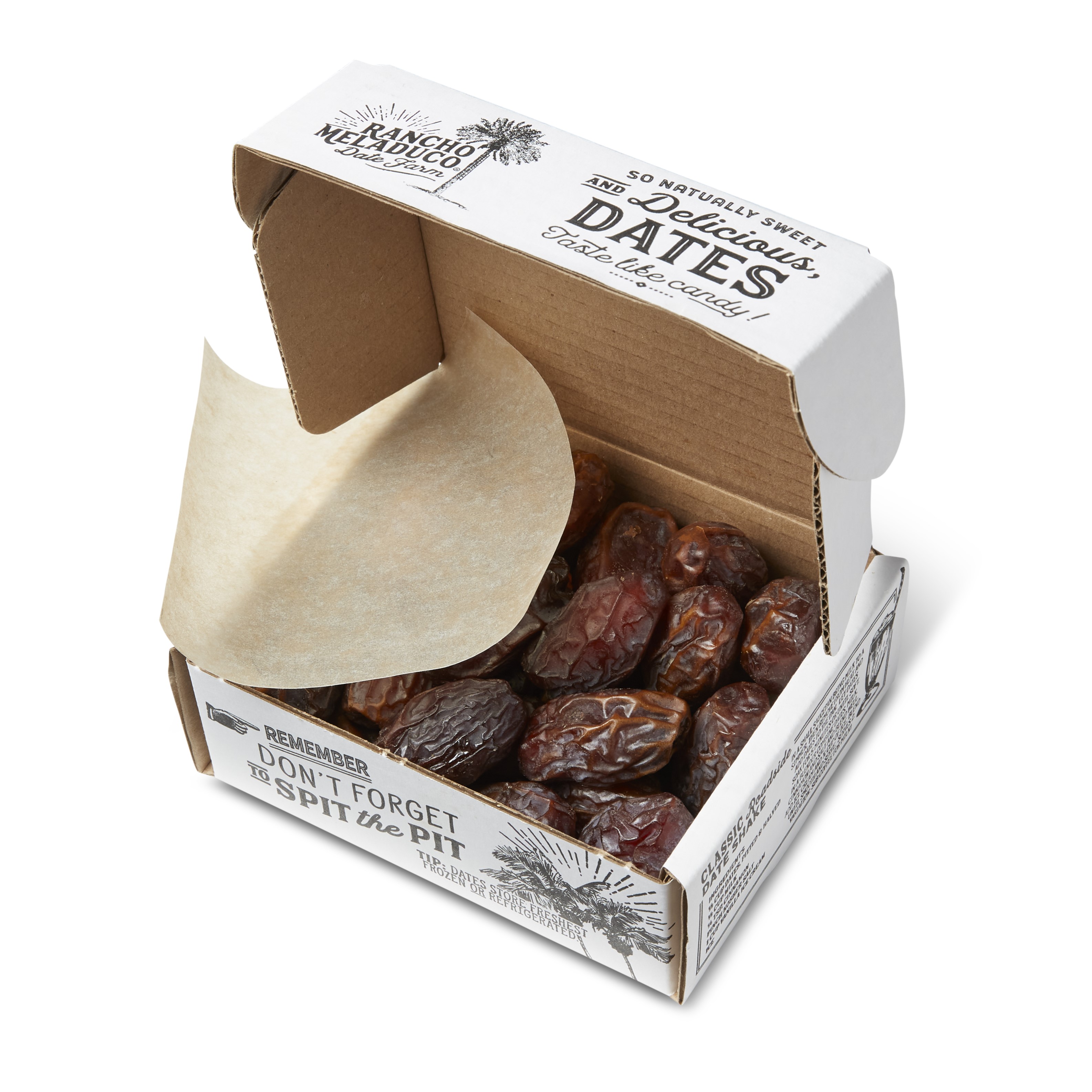 Rancho Meladuco California-Grown Medjool Dates, Whole Fresh Un-Pitted, 1 lb. Box Dates thumbnail 2