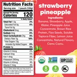 Noka Organic Strawberry Pineapple Smoothie, 4.22 oz Fruit Pouches, 4 Count Smoothie Drinks thumbnail 3