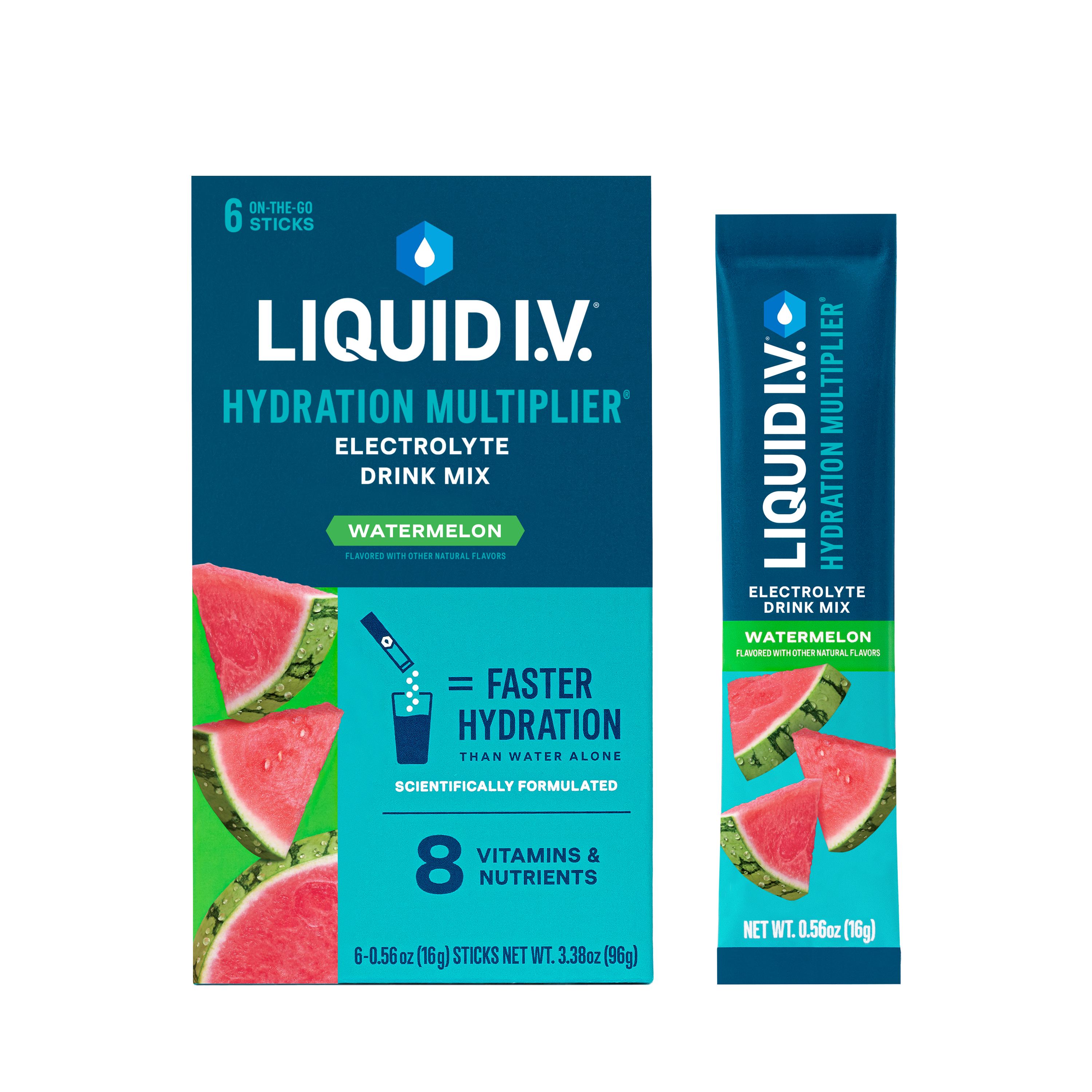 Liquid I.V.Â® Watermelon Hydration MultiplierÂ® Powdered Electrolyte Drink Mix, 6 Count Packets
