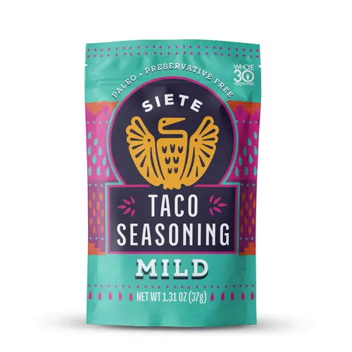 Siete Mild Taco Seasoning, Mixed Spice, 1.31 oz. Packet