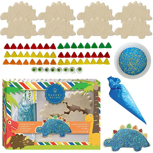 Bakery Bling Dinosaur Designer Cookie Kit, 8 count, Nut Free, Dairy Free thumbnail 3