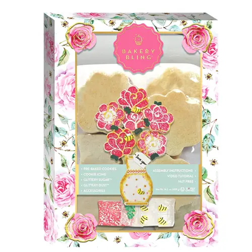 Flower Vase Mother's Day Designer Cookie Kit by Bakery Bling | Cookie Decorating Kit for Mother's Day