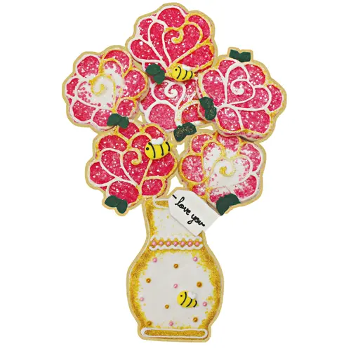 Flower Vase Mother's Day Designer Cookie Kit by Bakery Bling | Cookie Decorating Kit for Mother's Day thumbnail 2
