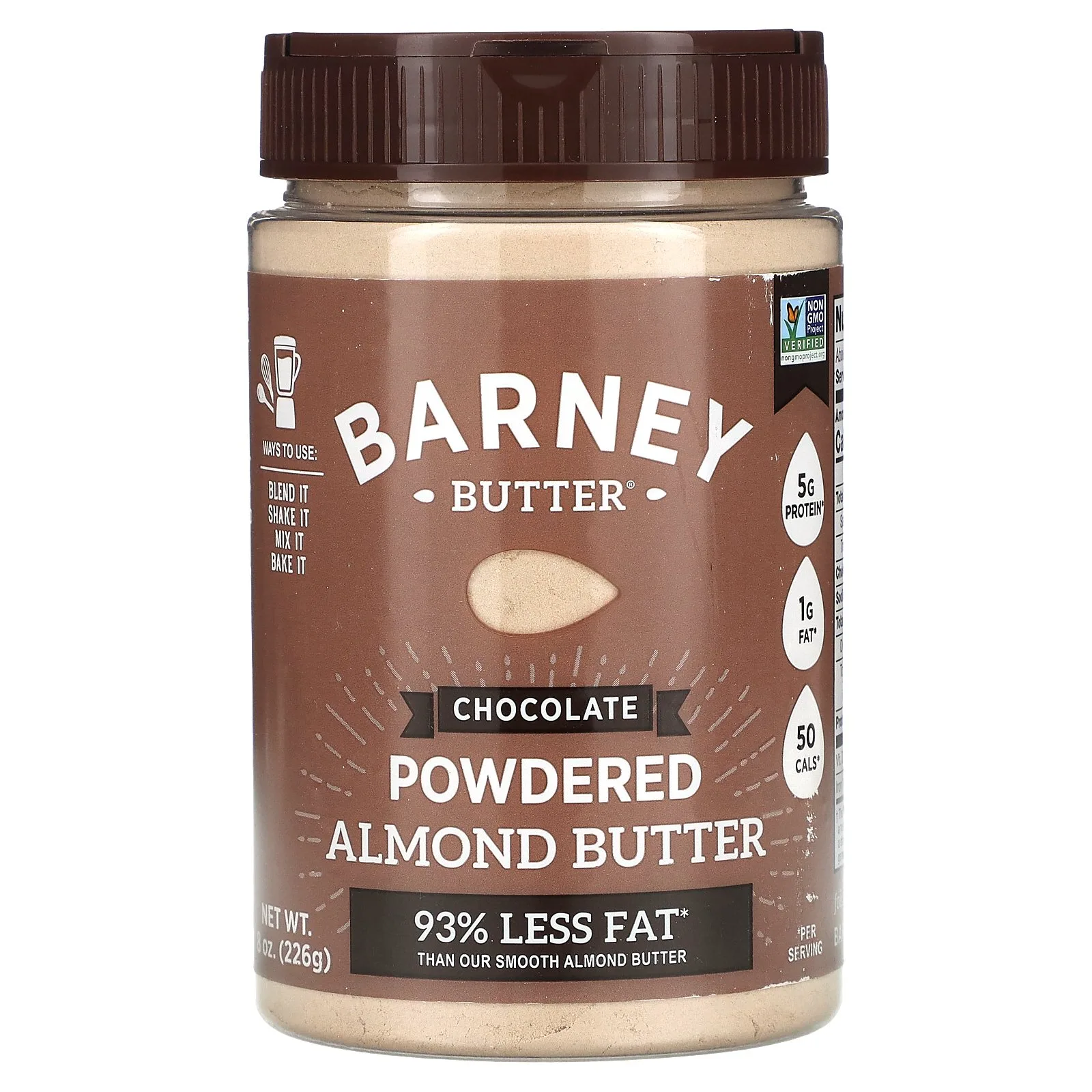 Barney Butter Powdered Almond Butter, Chocolate, 8 oz (226 g)