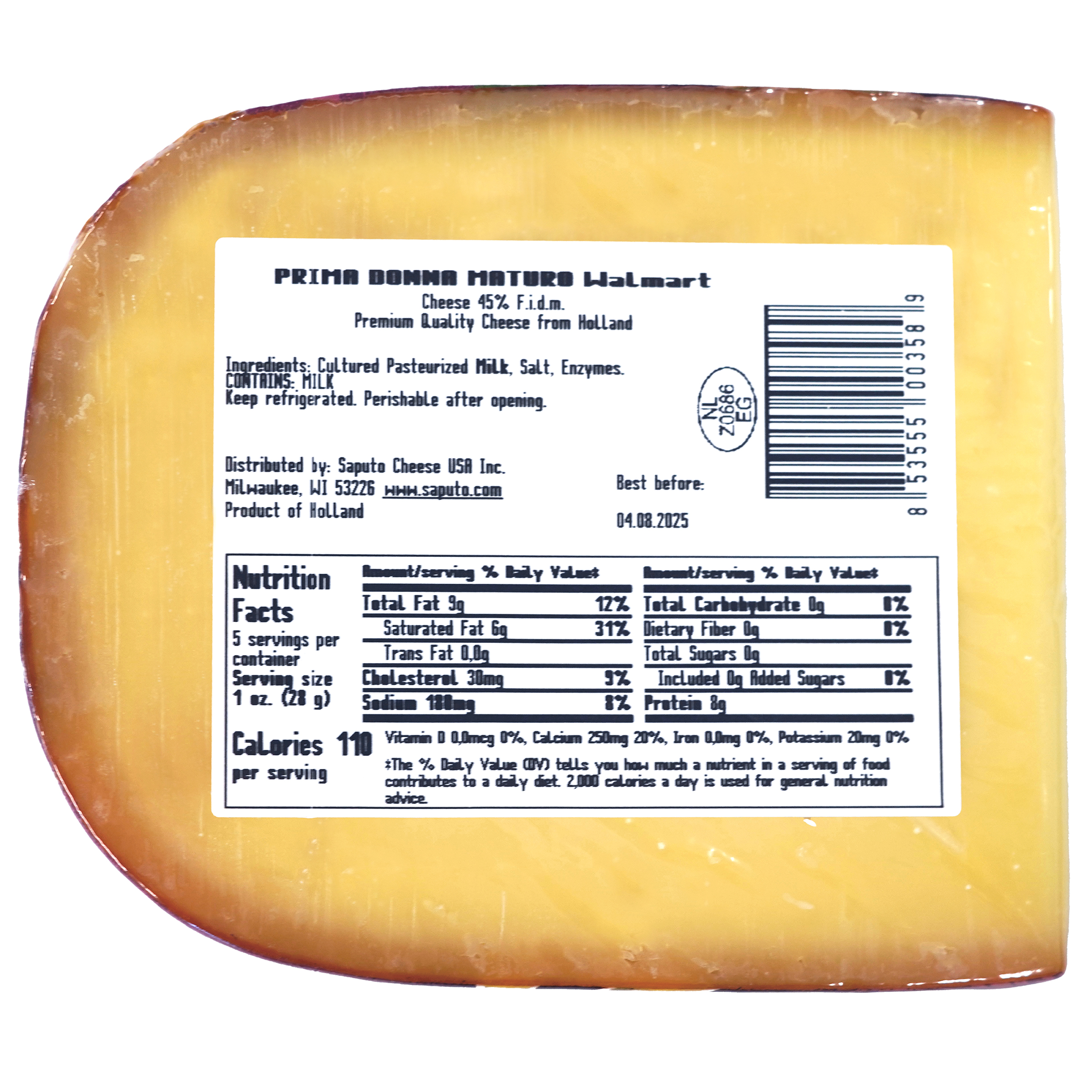 Prima DonnaÂ® Maturo Aged Gouda Cheese Wedge, 5.3 oz thumbnail 3