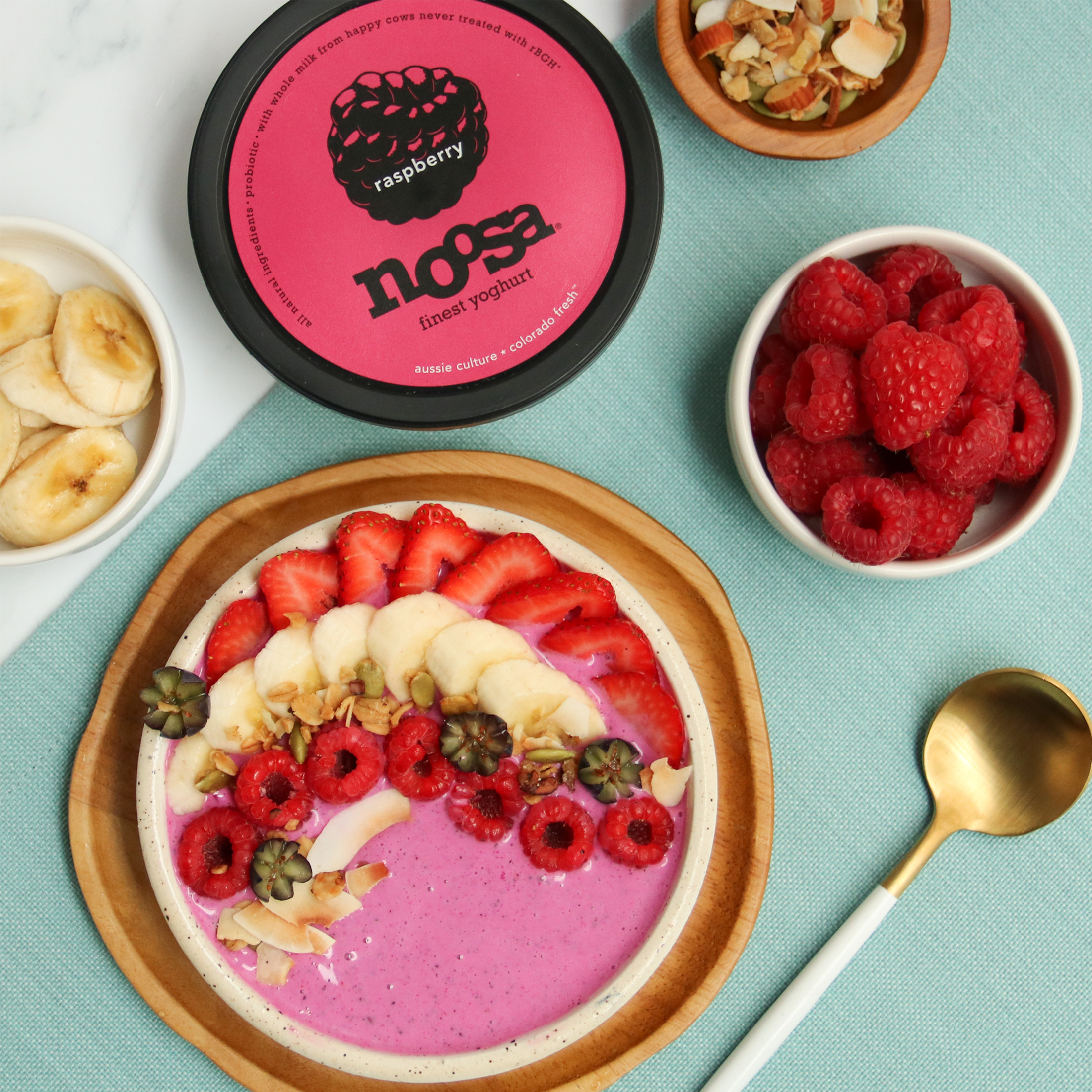 Noosa Yoghurt, Whole Milk Yogurt, Velvety Smooth & Creamy, Raspberry, 8 oz Tub thumbnail 4