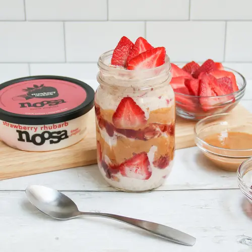 Noosa Yoghurt, Whole Milk Yogurt, Velvety Smooth & Creamy, Strawberry Rhubarb, 8 oz Tub thumbnail 4