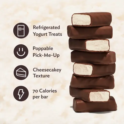 Clio Mini Vanilla Greek Yogurt Bar in Chocolatey Coating, 0.78 oz, 8 Ct thumbnail 4
