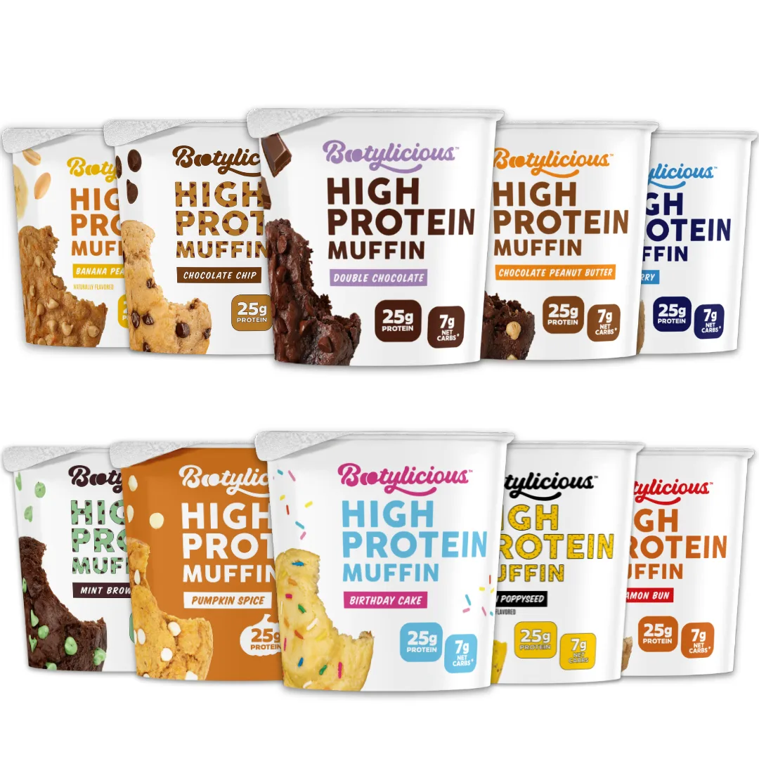 Bootylicious High Protein Muffins | Variety | 12-Pack