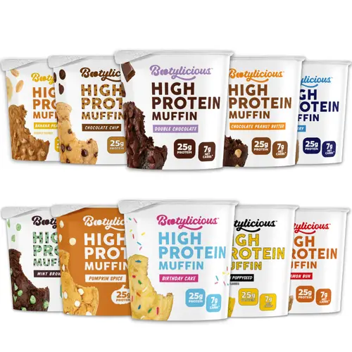 Bootylicious High Protein Muffins | Variety | 12-Pack