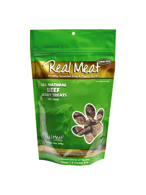 Real Meat AIr-Dried Jerky Treats, Free-Range, All-Natural (Beef, 12oz) thumbnail 2