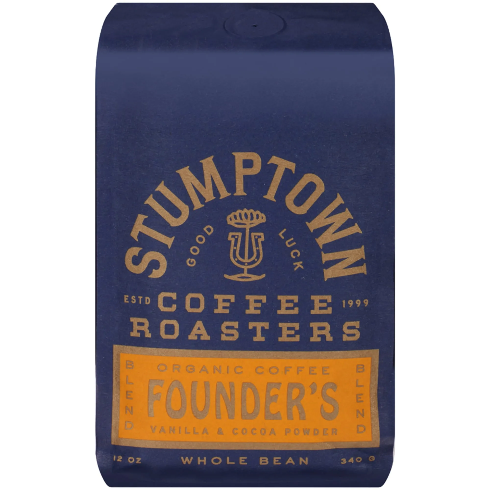 Stumptown Coffee Organic Founders Blend Premium Dark Roast Whole Bean Coffee, Arabica, 12 oz