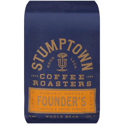 Stumptown Coffee Organic Founders Blend Premium Dark Roast Whole Bean Coffee, Arabica, 12 oz thumbnail 2