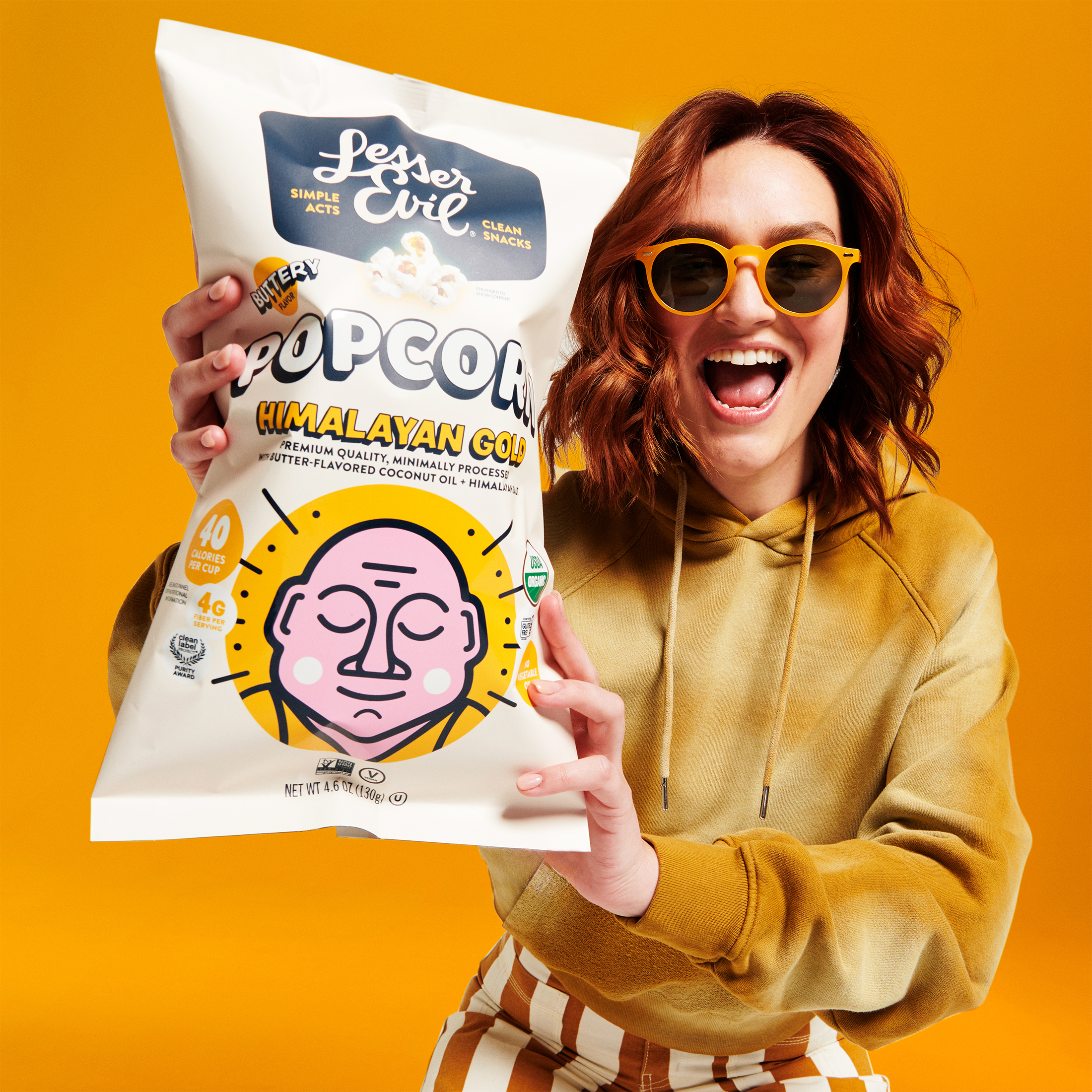 Lesserevil, Organic Popcorn, Himalayan Gold, Gluten-Free, 4.6oz thumbnail 4