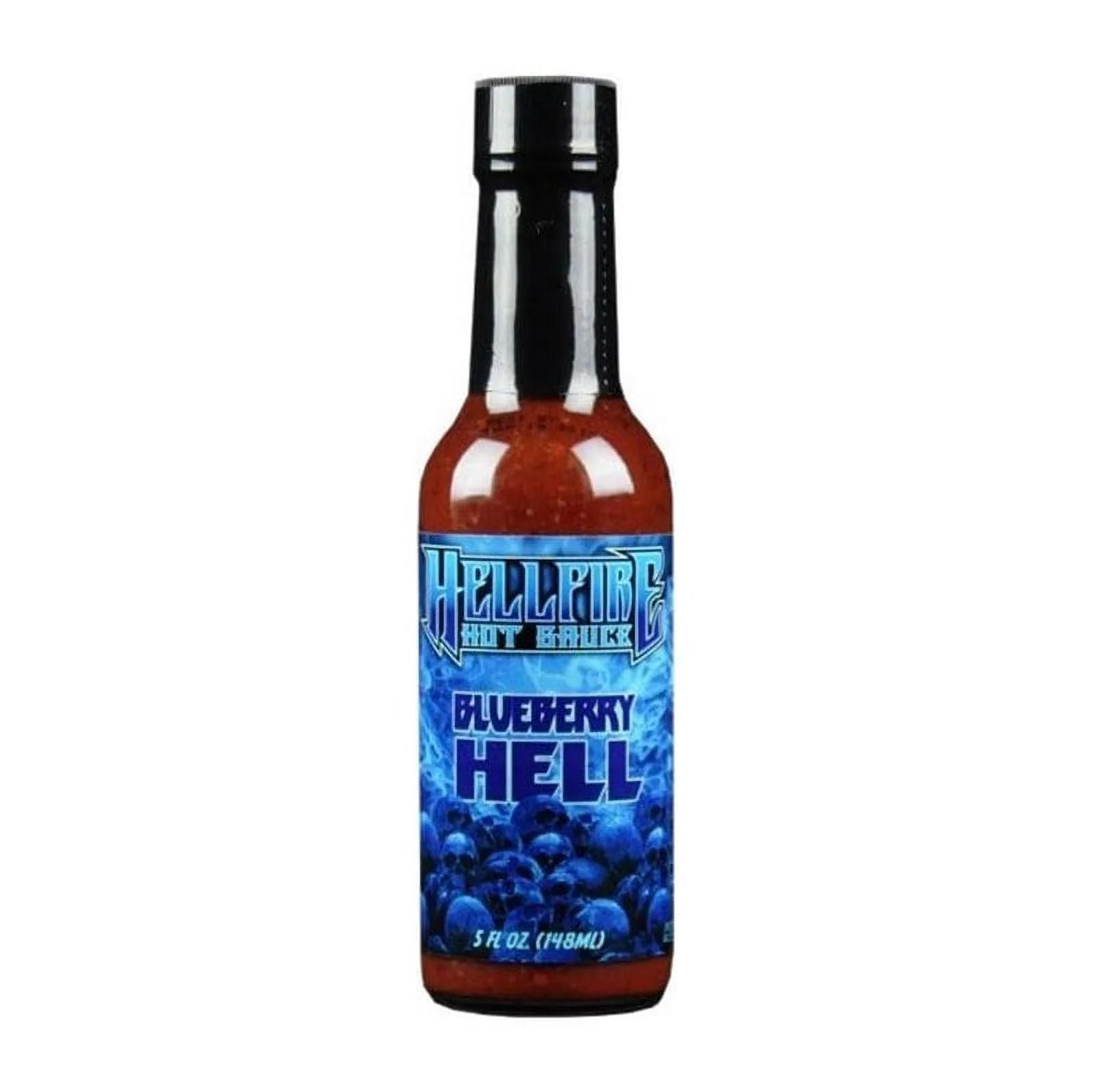Hellfire Blueberry Hell Hot Sauce with Carolina Reaper Peppers, Gourmet, Award-Winning Fruit-Based Hot Sauce, 5 oz.