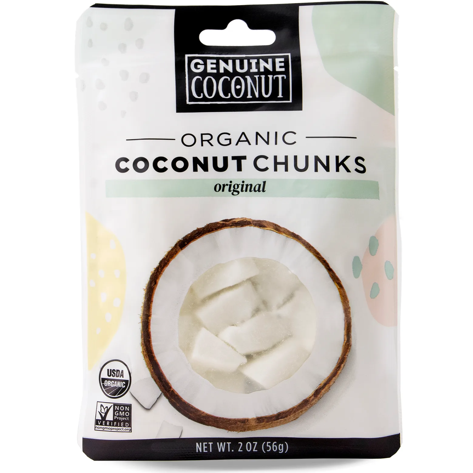 Genuine Coconut Organic Coconut Chunks, Original, 2 oz