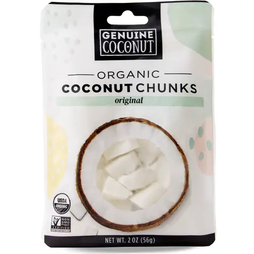 Genuine Coconut Organic Coconut Chunks, Original, 2 oz