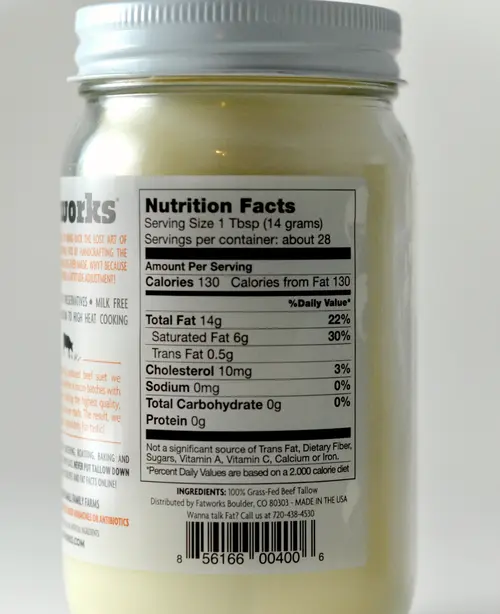 Fatworks Beef Tallow, Cooking Oil, 14 oz thumbnail 2