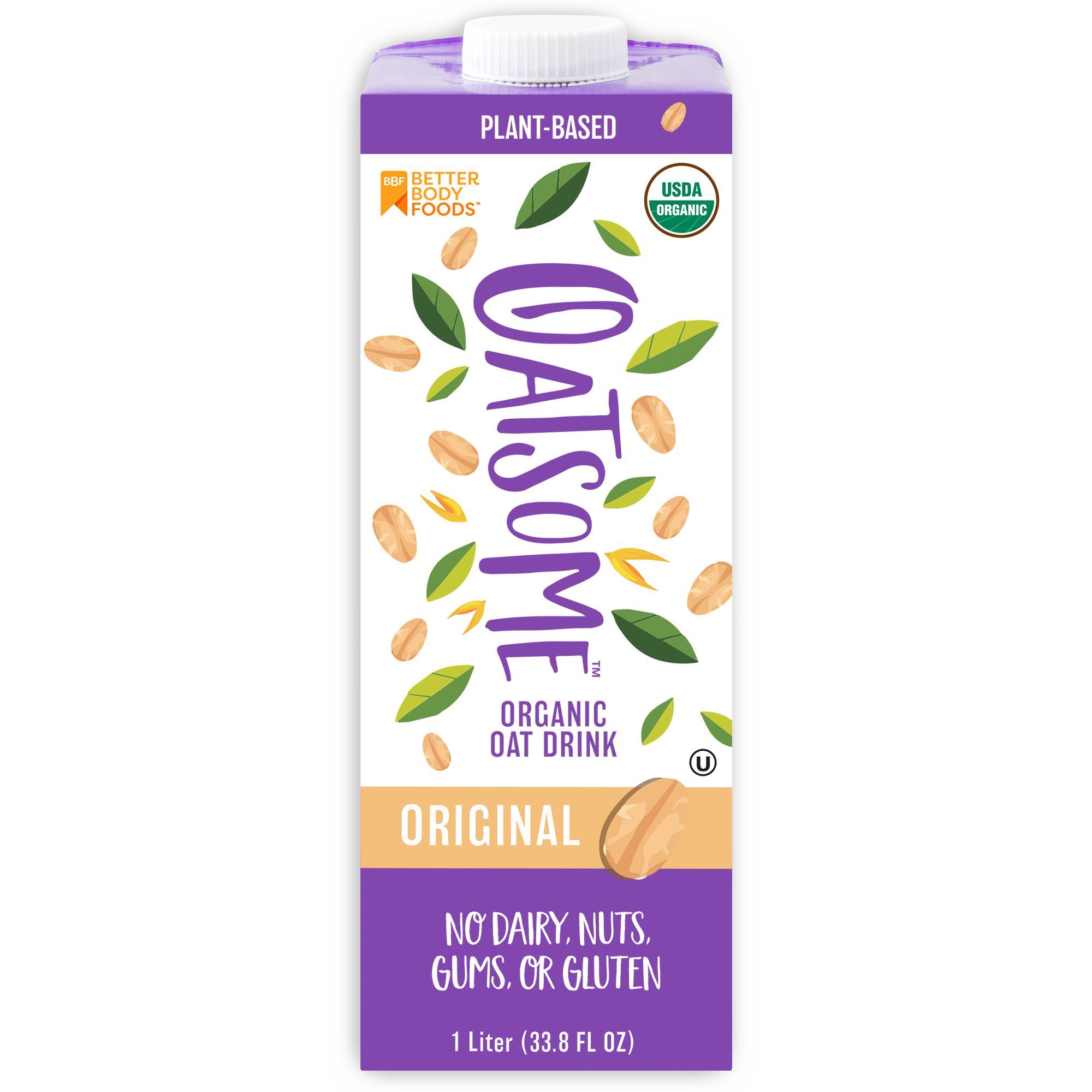 Oatsome Organic Oat Milk, 1-Liter Carton, 33.8 Fl Oz (Pack of 1)