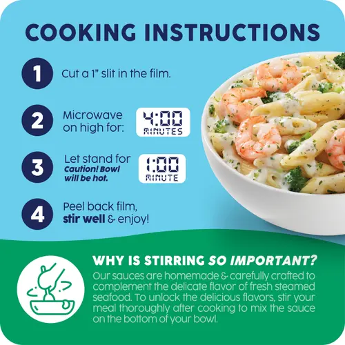Scott & Jonâ€™s Frozen Meals, Shrimp Alfredo Pasta, Microwave Meals, Frozen Lunch or Dinner for One, 9.6 oz thumbnail 3