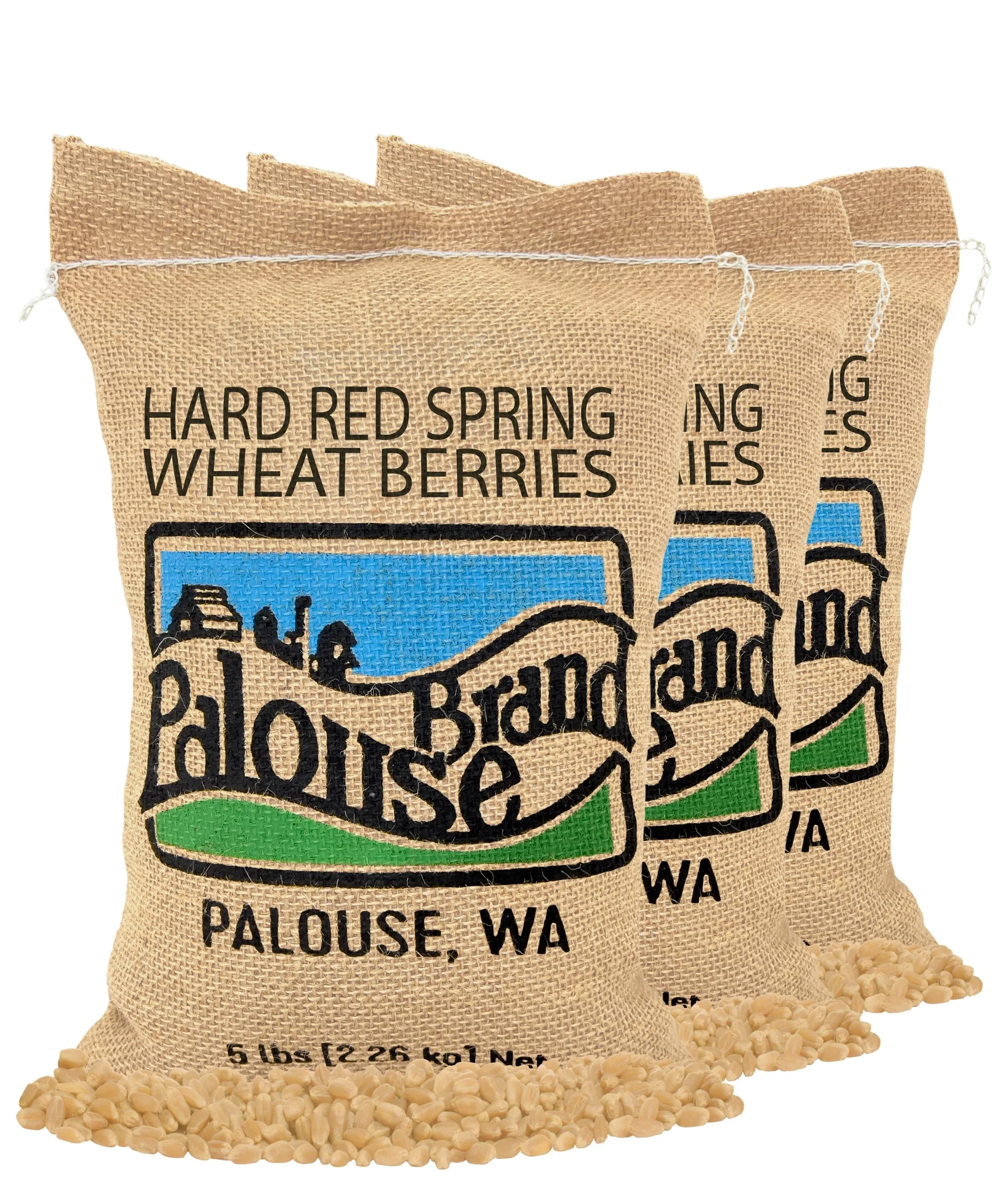 Certified Glyphosate Residue Free Hard Red Spring Wheat Berries | 15 LBS | Desiccant Free | Family Farmed in Washington State | 