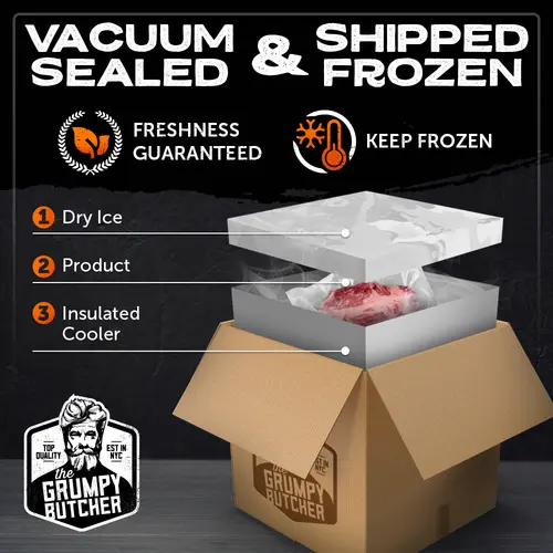 Grumpy Butcher Prime Steakhouse Beef Steak Meat, Ribeye Steaks, 4 ct Pack, 14 oz Vacuum Bag thumbnail 4