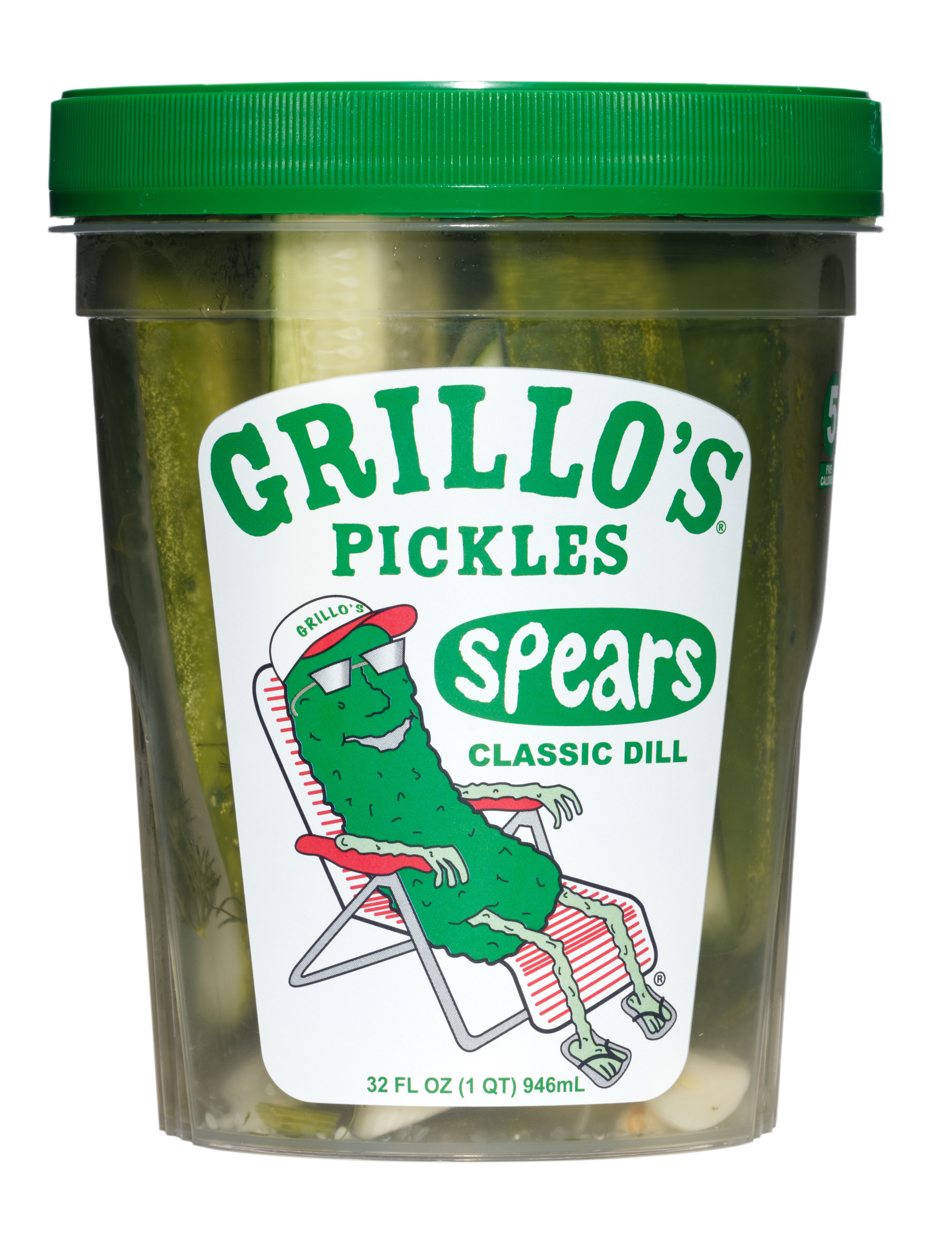 Grillo's Pickles Classic Dill Pickle Spears, 32 fl oz, Jar
