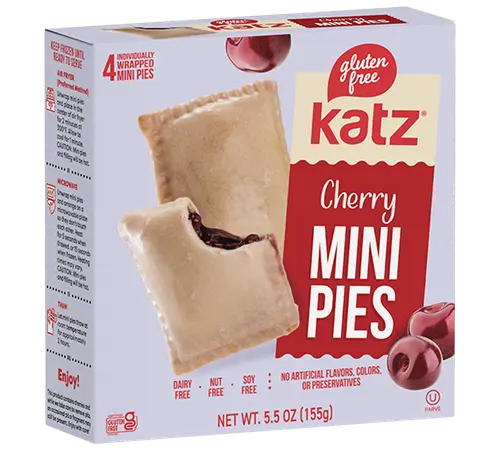 Katz Gluten Free Mini Pies - Cherry |Gluten Free, Dairy Free, Nut Free, Soy Free, Kosher | (1 Pack, 5.5 Ounce Each)