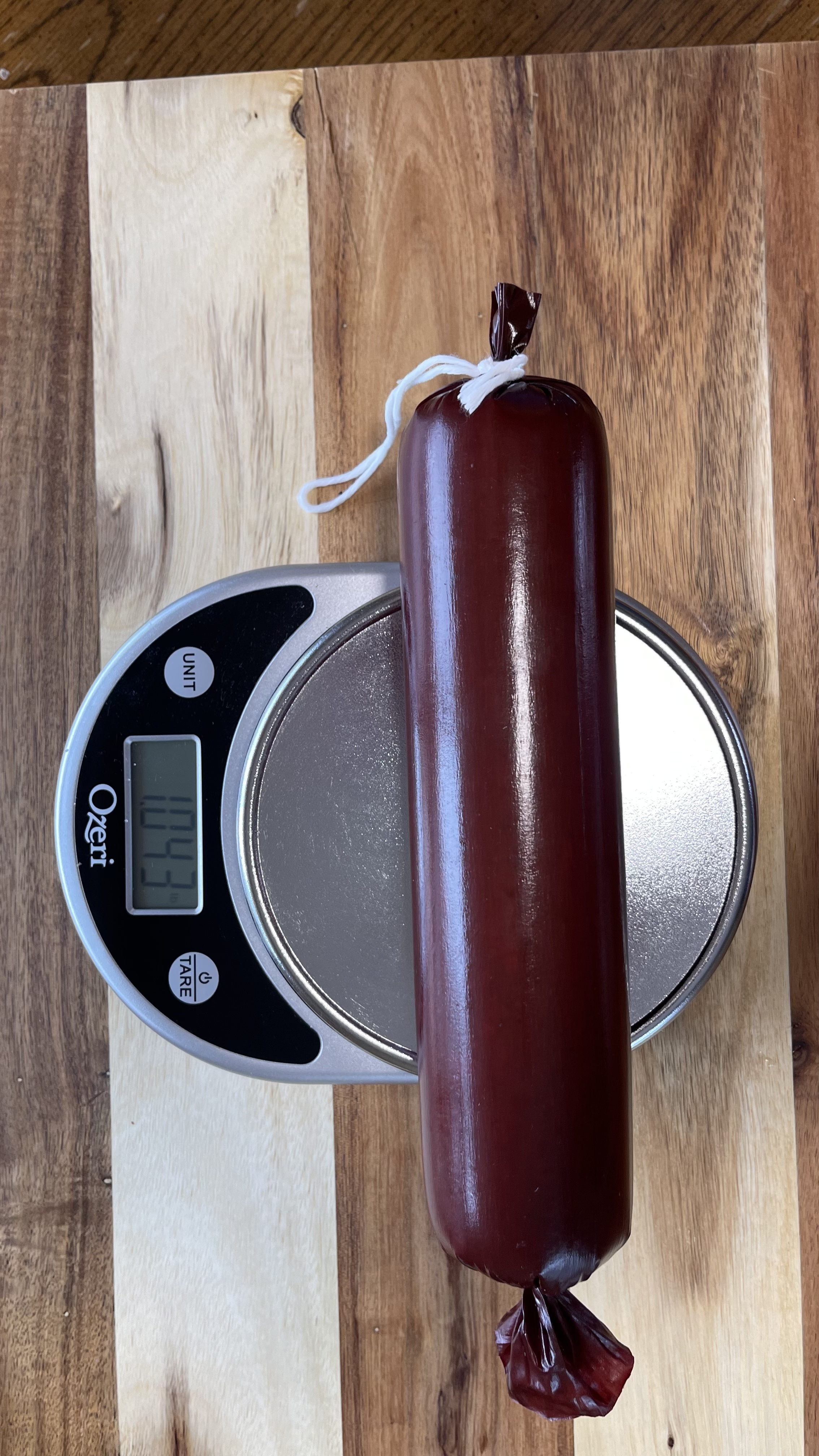 Summer Sausage Casing - 1lb Size 1.5 x 12 in. Mahogany Fibrous add Venison, Beef, Pork, Elk thumbnail 3