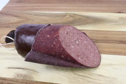 Summer Sausage Casing - 3lb Size 2.5 x 20 in. Mahogany Fibrous add Venison, Beef, Pork, Elk thumbnail 2
