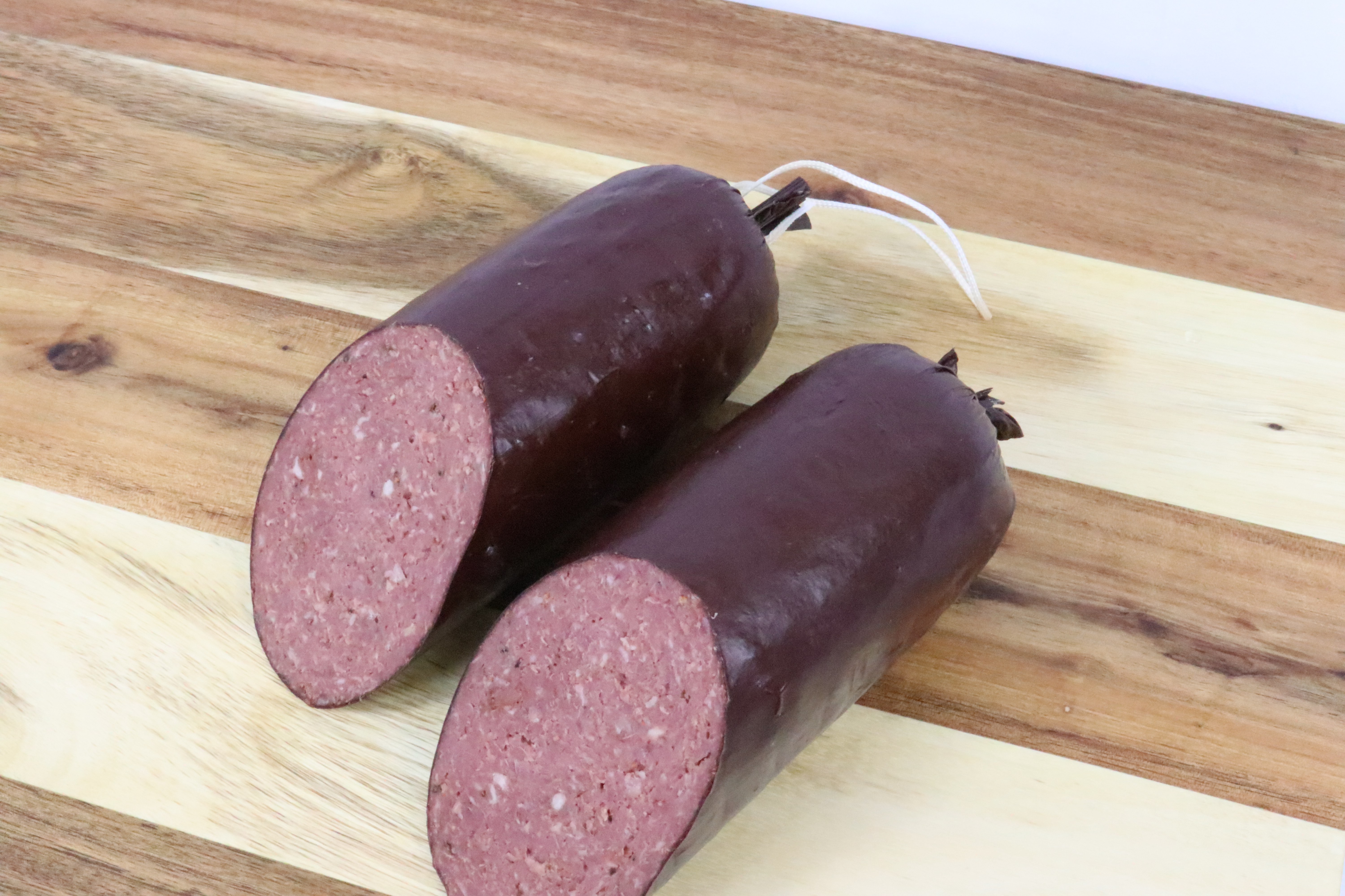Summer Sausage Casing - 3lb Size 2.5 x 20 in. Mahogany Fibrous add Venison, Beef, Pork, Elk thumbnail 3