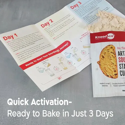 KneadAce Sourdough Starter Culture Fast Acting Sour Dough Starter for Homemade Bread Baking 0.71 oz thumbnail 4