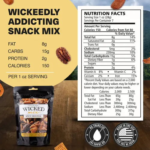 Wicked Mix Original Snack Mix with Mixed Nuts, Sweet & Spicy Trail Mix, 7oz (Pack of 1) thumbnail 4