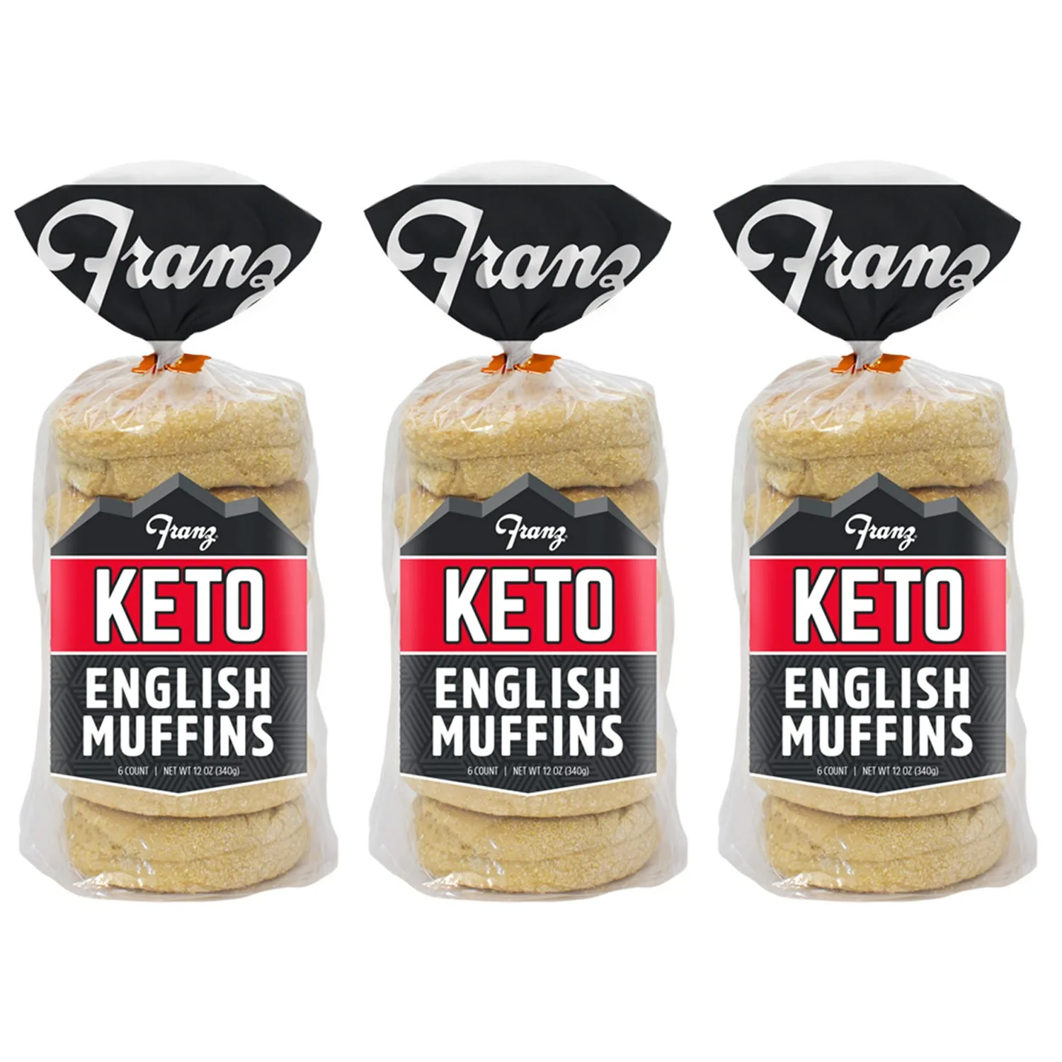Franz Keto English Muffin, 3 Pack, 4g Net Carb, Super Soft, High Protein, High Fiber, Low Carb Bread, Freshly Baked, Protein Bre