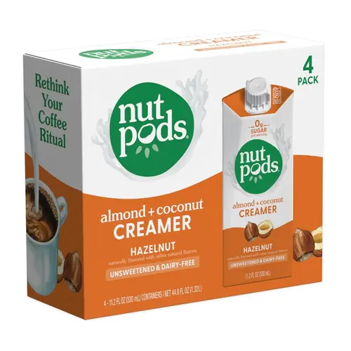 nutpods Hazelnut Unsweetened Dairy-Free Coffee Creamer 11.2oz 4-pack
