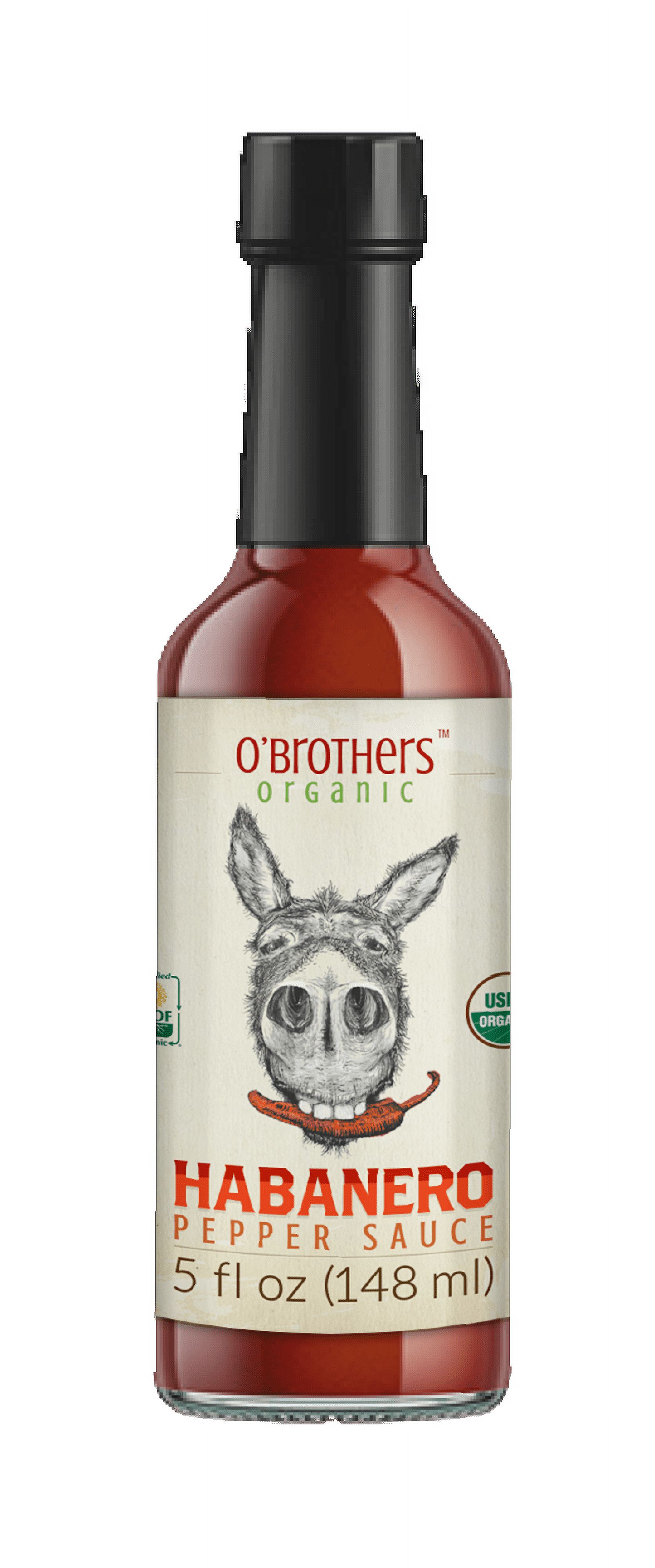 O'Brothers Organic Habanero Pepper Sauce, 5 oz